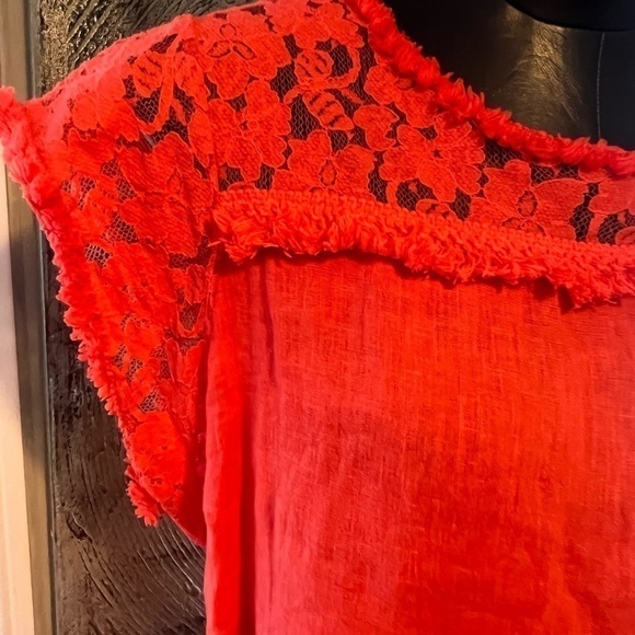 Beautifull hot pink linen dress size large allergra massetti - Picture 7 of 7